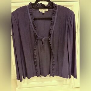 ST. JOHN COLLECTION Women's Ruffled Cardigan Sweater